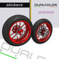 DualColorStampe Adesivi Cerchi Moto per 2 Ruote da 17" Pollici | Adesivi Ruote Moto | Adesivi Cerchi Moto Resiste a Pioggia e Sole | Design Racing D0128