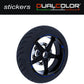 DualColorStampe Stickers Adesivi Set Completo di Cerchi Strisce per Moto per 2 Ruote da 17'' pollici strips Design Racing regione LOMBARDIA D0123