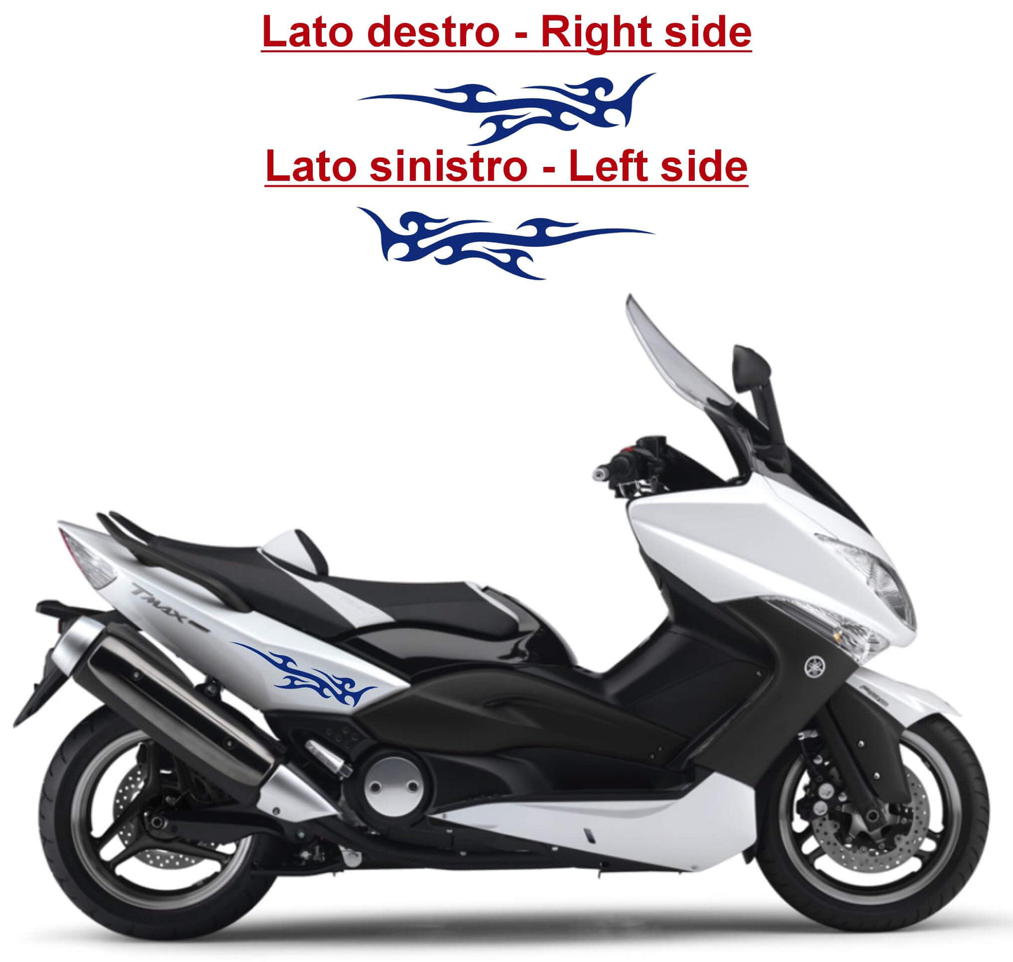 DualColorStampe Adesivi Compatibili con Yamaha Tmax 500 2008-2012 T-MAX Set Adesivi per carena kit sticker per moto COD.M0307