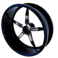 DualColorStampe Confezione Adesivi Set Completo di Cerchi Strisce per Moto per 2 Ruote da 17'' pollici strips Design Racing ABRUZZO D0117