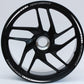 DualColorStampe Set di Strisce Cerchi Moto per 2 Ruote da 15" a 19" Pollici - Stickers Ruote Moto - Adesivi Cerchi Moto - Design Racing D0115