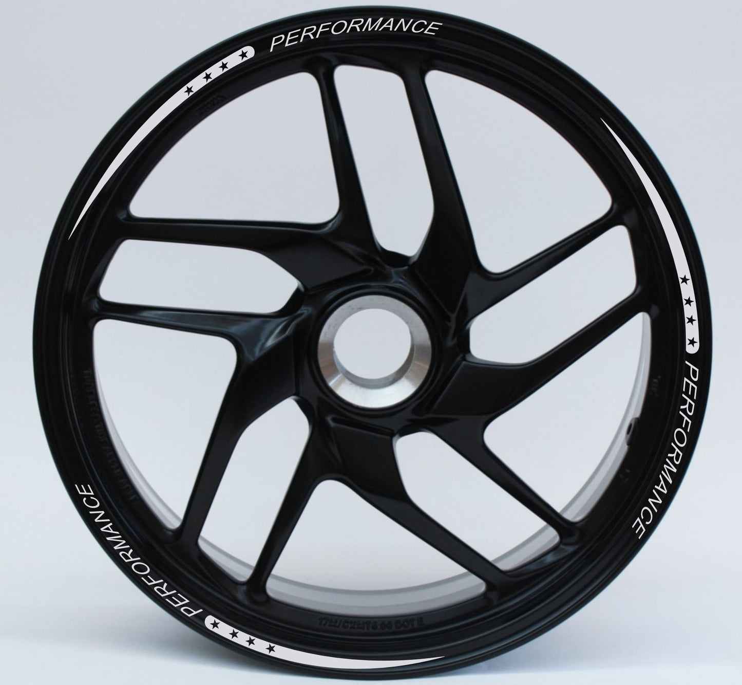 DualColorStampe Set di Strisce Cerchi Moto per 2 Ruote da 15" a 19" Pollici - Stickers Ruote Moto - Adesivi Cerchi Moto - Design Racing D0115