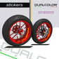 DualColorStampe Adesivi interno cerchi moto 17 POLLICI decal stickers cerchioni gomme strisce moto COD. D0035