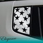 DualColorStampe Adesivi compatibili con Jeep Renegade (2014-2024) Vetro stickers finestrini posteriori fascia Window Decal stelle 0382