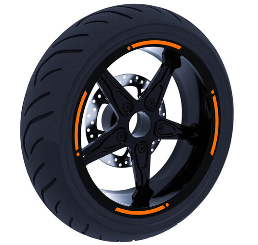 DualColorStampe Kit Completo Adesivi Cerchi Moto da 17'' - Design Sportivo per Due Ruote stickers cerchioni strisce bordo strips ruote D0012