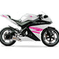 DualColorStampe Adesivi Compatibili con Yamaha YZF-R125 | decal stickers Moto Carena (DX-SX) adesivi personalizzati stelle colore a scelta M0128