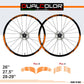 DualColorStampe® Adesivi Cerchi Bici MTB 26'' 27,5'' 28-29'' Pollici | Stickers Ruota Mountain Bike Colorati, Autoadesivi Impermeabili | Cod. B0204