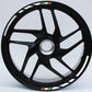 Adesivi per cerchi moto 15 pollici Cerchioni Set Completo per 2 Ruote 15 Pollici Strisce Cerchi Custom universale D0104