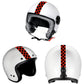 DualColorStampe Adesivo Fascia Lunghezza 55 cm design SCACCHIERA scacchi rosso nero milano per auto moto casco decalcomanie fasce adesive C0085