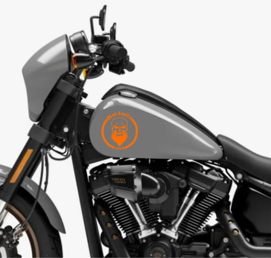 DualColorStampe® Adesivi Compatibili con Harley-Davidson TESCHIO skull serbatoio Set 2 stickers Moto Motorbike COD. M0358