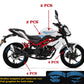 DualColorStampe Adesivi Compatibili con Benelli BN 125 (2021-2023) DX-SX Carena Moto + Strisce Cerchi 17'' Stelle Design - M0303