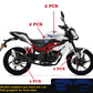 DualColorStampe Adesivi Compatibili con Benelli BN 125 (2021-2023) DX-SX Carena Moto + Strisce Cerchi 17'' Stelle Design - M0303