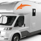 Adesivi stickers camper frase DELFINO ANIMALE mare frasi -caravan roulotte- accessori grafiche fiancata scegli colore cod. 0425 (cm 56 x 19,5)