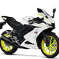DualColorStampe Confezione Adesivi Set Completo di Cerchi Strisce per Moto per 2 Ruote da 17'' pollici strips Design Racing NAPOLI D0116