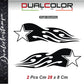 DualColorStampe® Adesivi Compatibili con Harley-Davidson fiamma tribale stella militare serbatoio Set 2 stickers Moto Motorbike COD. M0353
