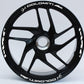 DualColorStampe Stickers Adesivi Set Completo di Cerchi Strisce per Moto per 2 Ruote da 17'' pollici strips Design Racing DOLOMITI D0119