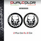 DualColorStampe® Adesivi Compatibili con Harley-Davidson bussola rosa dei venti serbatoio Set 2 stickers Moto Motorbike COD. M0357