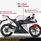 DualColorStampe Adesivi Compatibili con Yamaha YZF-R125 R125 (2014-2018) + Strisce per cerchi moto da 17'' pollici decalcomanie carena moto stickers Cod.M0240