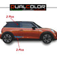 DualColorStampe Adesivi compatibili con MINI Cooper S One JCW R50 R52 R53 R56 R57 F55 F56 F57 per minigonne laterali (4 pezzi) Strisce laterali decalcomania a scacchi 0372