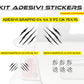 DualColorStampe Adesivi per Auto Graffi Artigli 10 Pezzi Adesivi per Auto a Forma di Graffi - Adesivo Mostro Artigli Segni Stickers Auto Tuning Strisce M0016