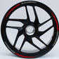 DualColorStampe Set di Strisce Cerchi Moto per 2 Ruote da 15" a 19" Pollici - Adesivi Ruote Moto Resistenti - Adesivi Cerchi Moto - Design Racing D0114
