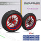DualColorStampe Adesivi interno cerchi moto 17 POLLICI decal stickers cerchioni gomme strisce moto ADRENALINE COD.D0107