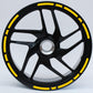 DualColorStampe® Confezione Adesivi Set Completo di Cerchi Strisce per Moto per 2 Ruote da 17'' pollici strips Design Sportivo COD.D0028