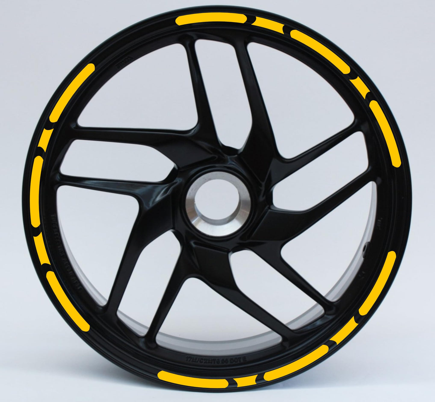 DualColorStampe® Confezione Adesivi Set Completo di Cerchi Strisce per Moto per 2 Ruote da 17'' pollici strips Design Sportivo COD.D0028