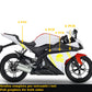 DualColorStampe Adesivi Compatibili con Yamaha YZF-R125 R125 - Design Scacchiera Teschio - Personalizzazione Moto M0166