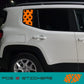DualColorStampe Adesivi compatibili con Jeep Renegade (2014-2024) Vetro stickers finestrini posteriori fascia Window Decal stelle 0382