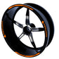 DualColorStampe Confezione Adesivi Set Completo di Cerchi Strisce per Moto per 2 Ruote da 17'' pollici strips Design Racing ABRUZZO D0117