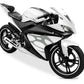 DualColorStampe Adesivi Compatibili con Yamaha YZF-R125 | Sticker Moto Carena (DX-SX) Personalizzabili | Fiamme Colorate M0121