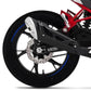 DualColorStampe Adesivi Compatibili con Benelli BN 125 (2021-2023) DX-SX Carena Moto + Strisce Cerchi 17'' Stelle Design - M0303