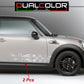 DualColorStampe Adesivi compatibili con MINI Cooper S One JCW R50 R52 R53 R56 R57 F55 F56 F57 per minigonne laterali (2 pezzi) Strisce laterali decalcomania a scacchiera 0371