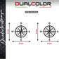 DualColorStampe® Adesivi Compatibili con Harley-Davidson bussola rosa dei venti serbatoio Set 2 stickers Moto Motorbike COD. M0356
