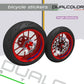 DualColorStampe Adesivi interno cerchi moto 17 POLLICI decal stickers cerchioni gomme strisce moto COD. D0032