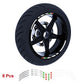 Adesivi per cerchi moto 15 pollici Cerchioni Set Completo per 2 Ruote 15 Pollici Strisce Cerchi Custom universale D0104