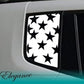 DualColorStampe Adesivi compatibili con Jeep Renegade (2014-2024) Vetro stickers finestrini posteriori fascia Window Decal stelle 0382