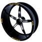 DualColorStampe Set di Strisce Cerchi Moto per 2 Ruote da 17" Pollici | Adesivi Ruote Moto | Adesivi Cerchi Moto Resiste a Pioggia e Sole | Design Racing D0075