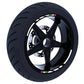 Adesivi per cerchi moto 15 pollici Cerchioni Set Completo per 2 Ruote 15 Pollici Strisce Cerchi Custom universale D0104