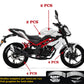 DualColorStampe Adesivi Compatibili con Benelli BN 125 (2021-2023) DX-SX Carena Moto + Strisce Cerchi 17'' Stelle Design - M0303