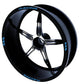DualColorStampe Set di Strisce Cerchi Moto per 2 Ruote da 17" Pollici | Adesivi Ruote Moto | Adesivi Cerchi Moto Resiste a Pioggia e Sole | Design Racing D0075