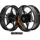 DualColorStampe Adesivi Cerchi Moto per 2 Ruote da 17" Pollici | Adesivi Ruote Moto | Adesivi Cerchi Moto Resiste a Pioggia e Sole | Design Racing D0128
