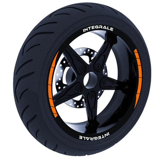 DualColorStampe Set Completo per 2 Ruote Adesivi Cerchi Moto Sport 17" Pollici | Strisce Adesive per Auto e Scooter | Colore a scelta D0122