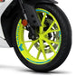 DualColorStampe Confezione Adesivi Set Completo di Cerchi Strisce per Moto per 2 Ruote da 17'' pollici strips Design Racing NAPOLI D0116