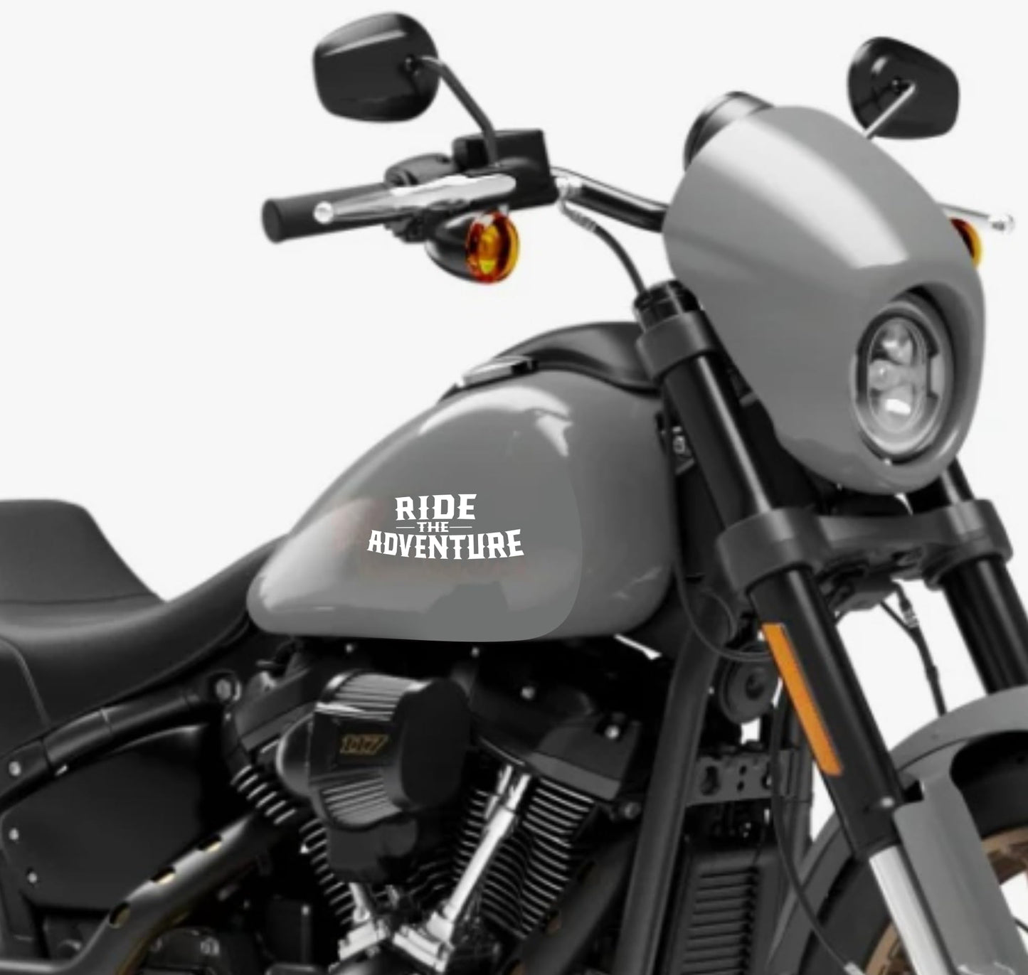 DualColorStampe® Adesivi Compatibili con Harley-Davidson Tribale RIDE THE ADVENTURE serbatoio DX-SX stickers Moto Motorbike COD. M0350