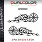 DualColorStampe® Adesivi Compatibili con Harley-Davidson bussola rosa dei venti tribale fiamma serbatoio Set 2 stickers Moto Motorbike COD. M0354