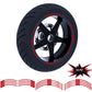 DualColorStampe Adesivi compatibili con Booster Spirit Set Completo di Cerchi Strisce per Moto per 2 Ruote da 10'' pollici strips Design Sportivo COD.D0125