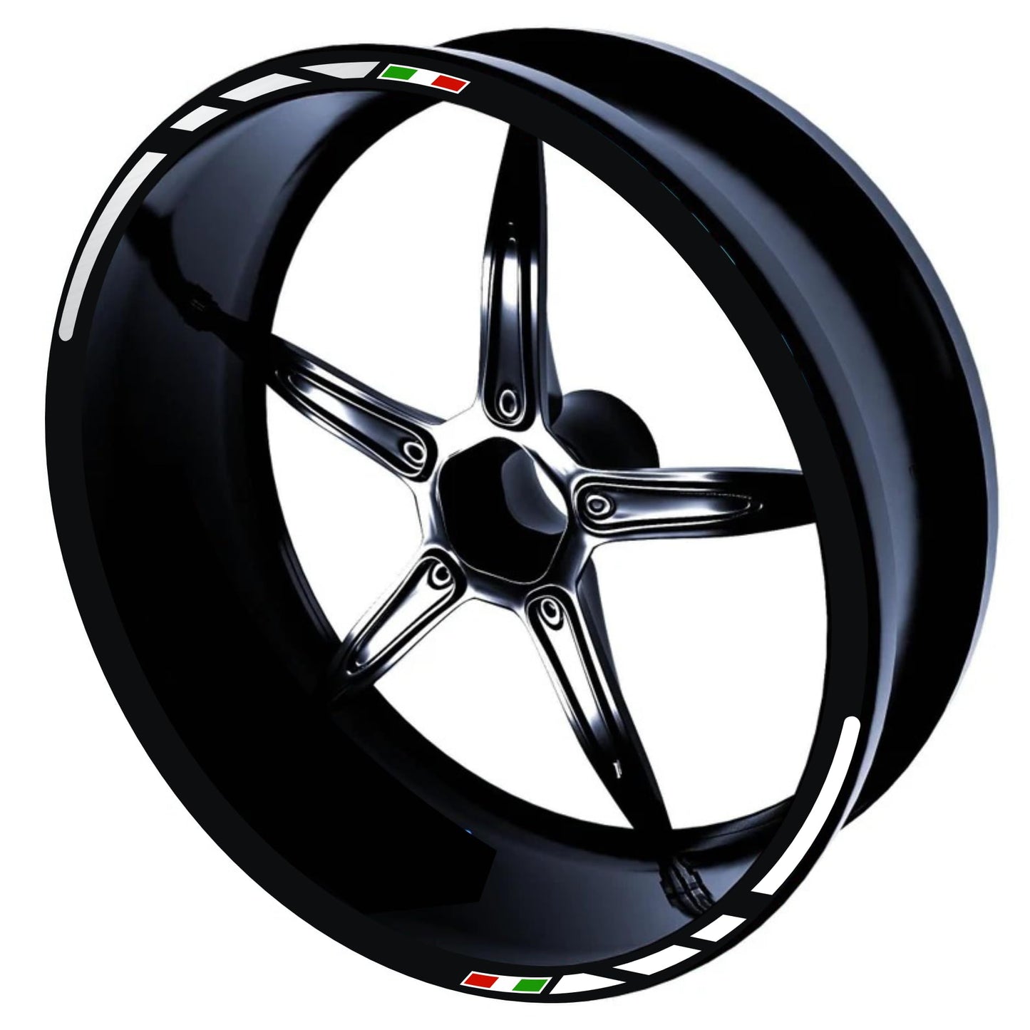 Adesivi per cerchi moto 15 pollici Cerchioni Set Completo per 2 Ruote 15 Pollici Strisce Cerchi Custom universale D0104