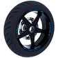 DualColorStampe Stickers Adesivi Set Completo di Cerchi Strisce per Moto per 2 Ruote da 17'' pollici strips Design Racing DOLOMITI D0119